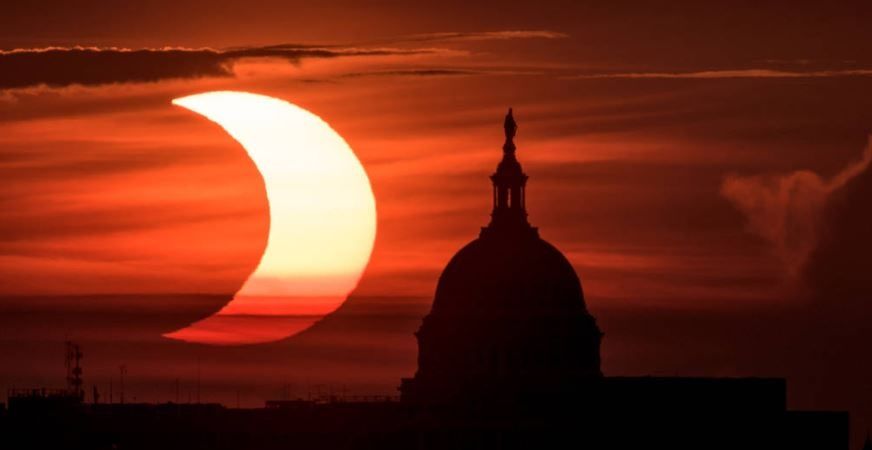 Así se ve en el hemisferio norte el ‘anillo de fuego’ del eclipse solar