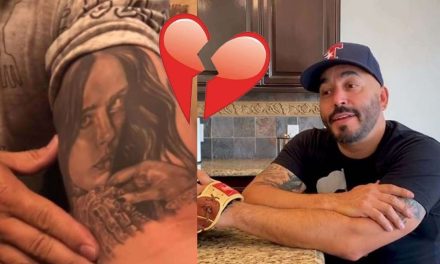 Así quedó destruida la cara de Belinda en el brazo de Lupillo Rivera