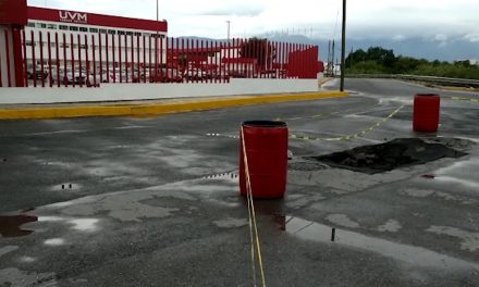 Preocupa ‘nuevo socavón’ en Tezcatlipoca frente a escuela en Saltillo