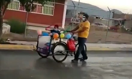 Para Don Lupe, abuelito que llevó a nieta en triciclo, el amor a los hijos todo lo puede