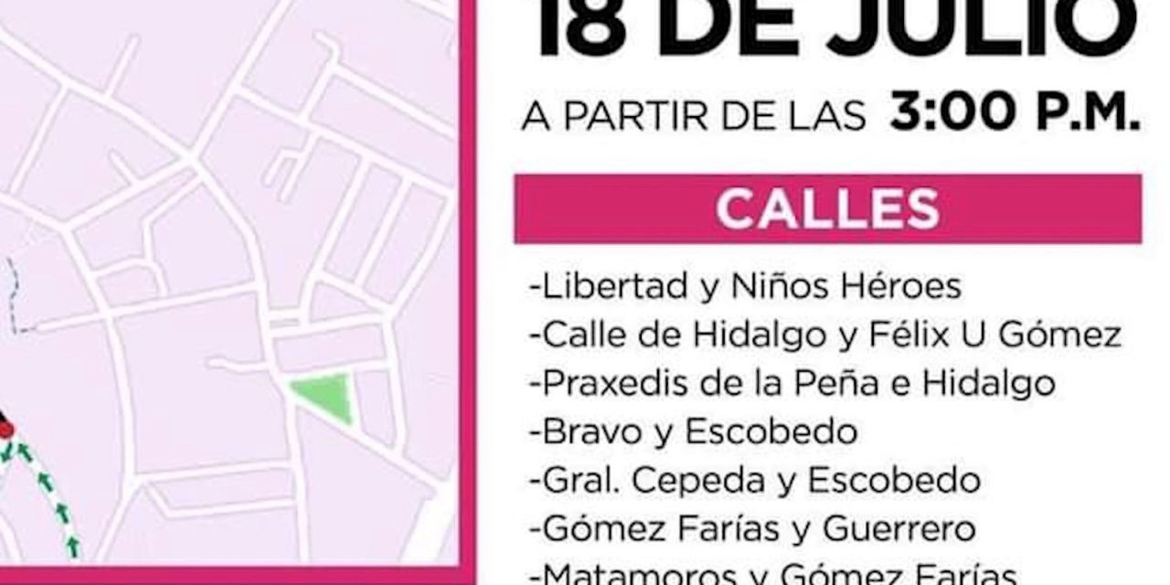 Cerrarán las calles del centro de Saltillo a partir de las 3 de la tarde por festejos