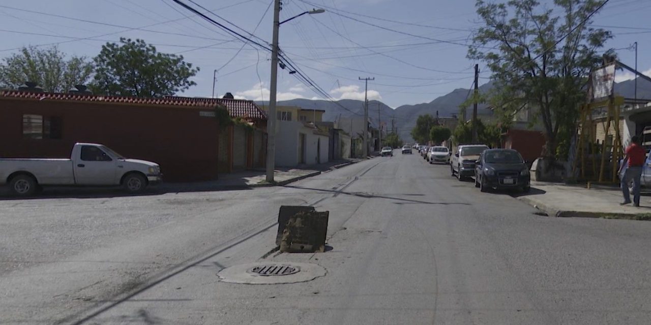 Se hunde pavimento en Saltillo por malas reparaciones de AGSAL