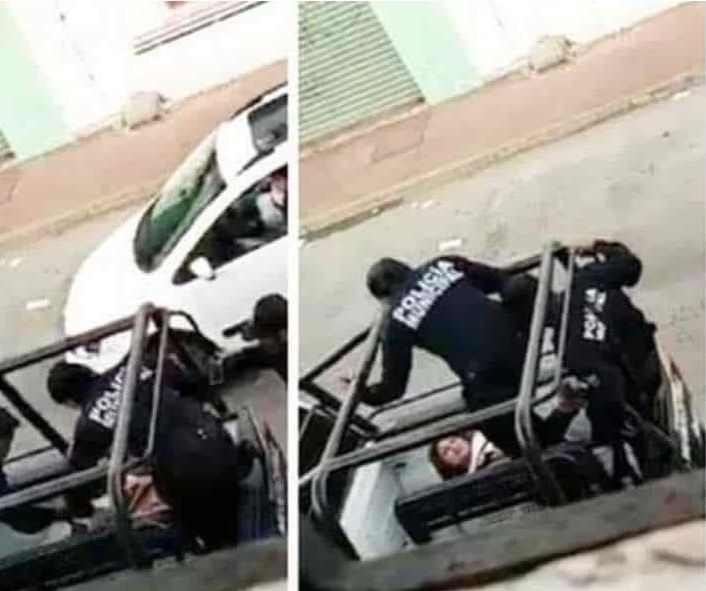 ¡Me lastiman! Policías patean a mujer en la cara luego de ser detenida