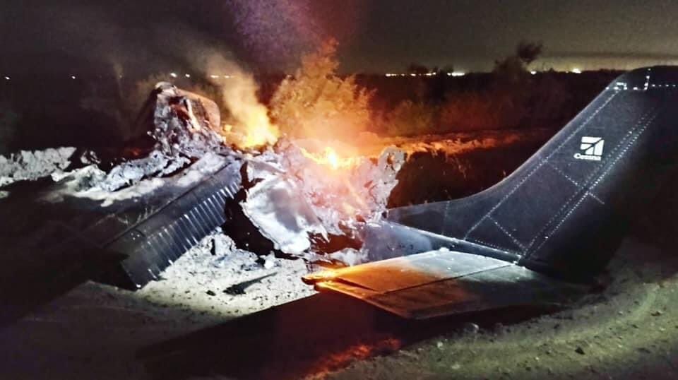 Avioneta se desploma e incendia; deja dos muertos en el Valle de Mexicali