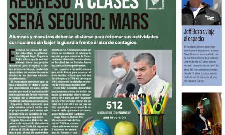 Portada [20 de julio de 2021] ‘Regreso a clases será seguro’, el mejor PRI está en Coahuila y más…
