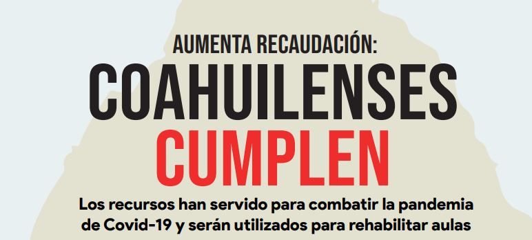 Portada [30 de julio de 2021] Coahuila logra alza en recaudación, reconocen calidad del sistema de alumbrado público y más…