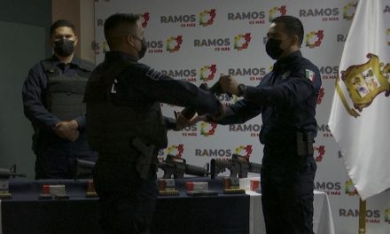 Recibe Policía de Ramos Arizpe más armamento