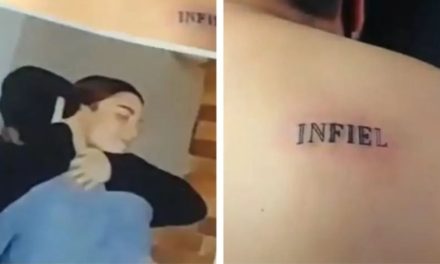 ¡Venganza! Mujer le ‘regala’ tatuaje sorpresa a su novio (video)