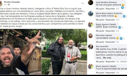 Amigos lamentan la muerte del padre Gofo