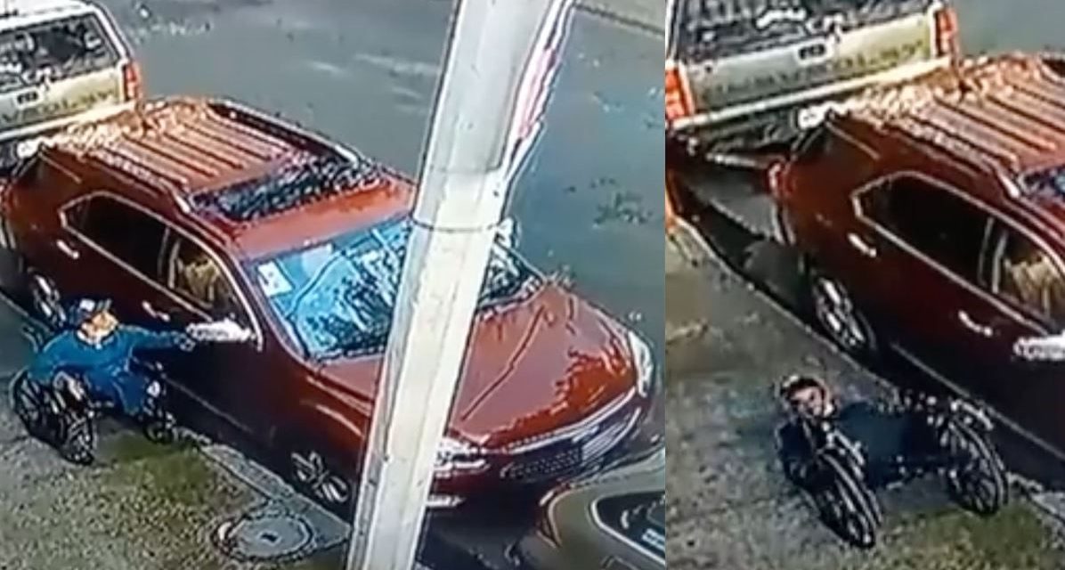 No hay imposibles en esta vida, hombre roba autopartes ¡en silla de ruedas! (video)