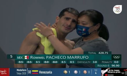 Entre lágrimas Rommel Pacheco termina su carrera con un sexto lugar en Tokio 2020