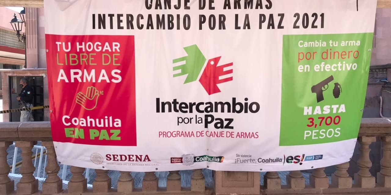 Suspenden programa Canje de Armas 2021 por tercera ola de covid en Saltillo