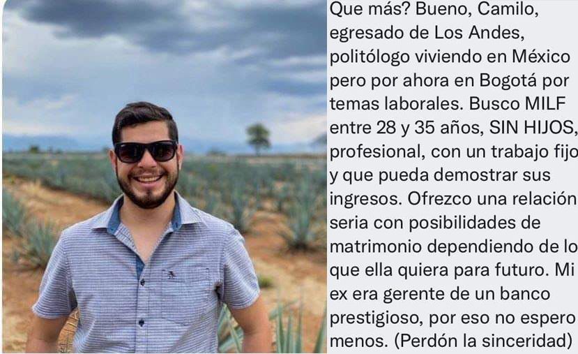 Hombre busca MILF para una relación y se hace viral