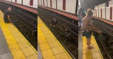 Momentos de terror: hombre en silla de ruedas cae a vías del tren