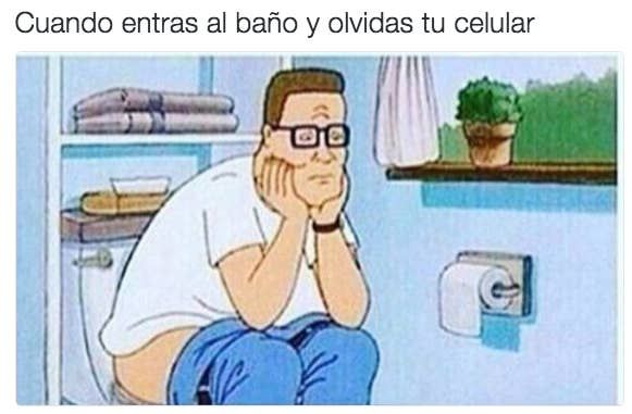 ¿Puedes ir al baño sin llevar tu celular?
