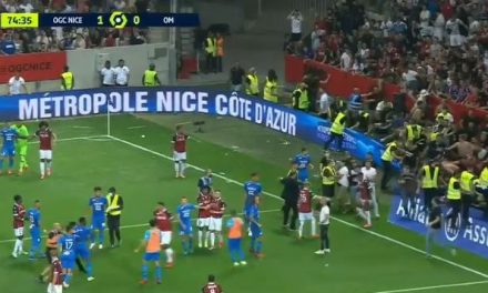 Aficionados invaden terreno en Francia para pelear contra futbolistas