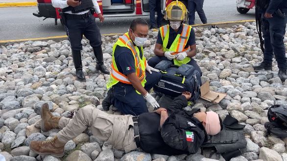 Policía Estatal queda herido tras esquivar carro en Saltillo