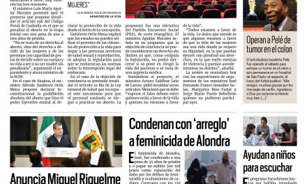 Portada [7 de septiembre de 2021] Hoy el aborto podría ser legal; anuncia Miguel Riquelme déficit de 6 mmdp, y más…