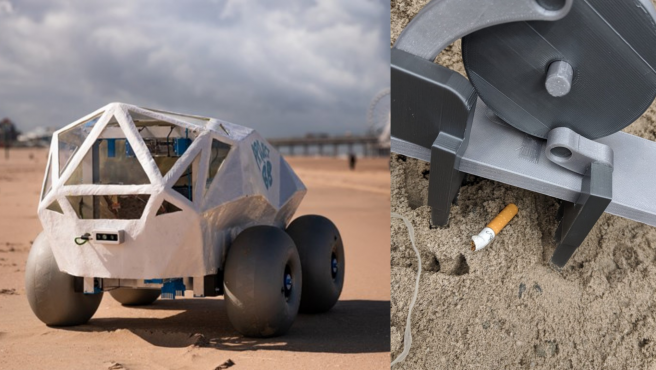 Beachbot: un robot que limpia las playas de colillas y residuos
