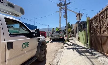Trabajador de CFE cae de canastilla