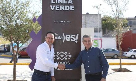 Riquelme y Manolo inauguran la Línea Verde en Saltillo