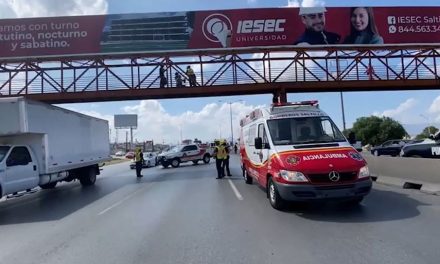 Intenta lanzarse de puente peatonal