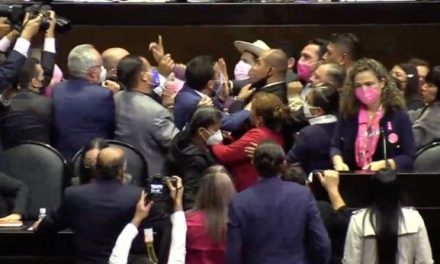 ¡Hay tiro! Se arma trifulca en la Cámara de Diputados (video)
