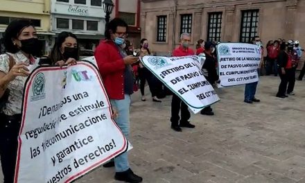 Trabajadores de Telmex en Saltillo, piden respeto al contrato colectivo