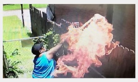 Dispara y provoca incendio en casa de su vecino en Estados Unidos (video)