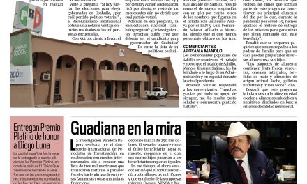 Portada [4 de octubre de 2021] PRI mantiene liderazgo en Coahuila; Guadiana en la mira, y más…