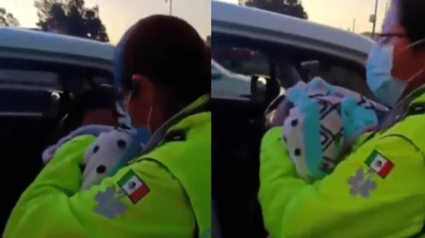 Rescatan a bebito abandonado en una cajuela en Puebla (video)