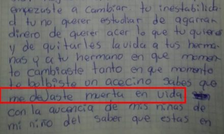 ‘Me dejaste muerta en vida’; carta de la madre de un feminicida