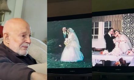 Abuelito rompe en llanto al ver el video de su boda (Video)