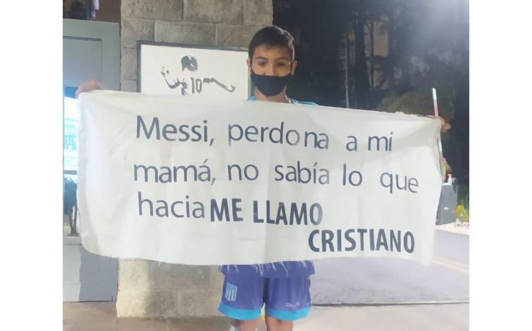 Niño pide a Messi que perdone a su mamá: ‘me llamo Cristiano’