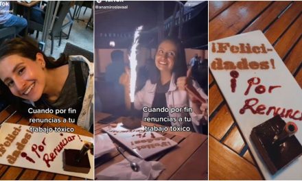 ‘Felicidades por renunciar’; mujer celebra con pastel que dejó su ‘trabajo tóxico’