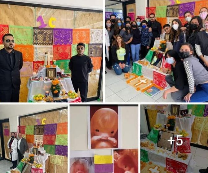 Facultad de Medicina de Coahuila instala un altar de muertos para los no nacidos