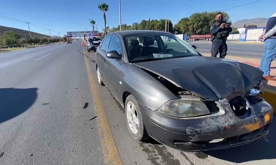 Velocidad lo lleva a ocasionar accidente en la Saltillo-Monterrey