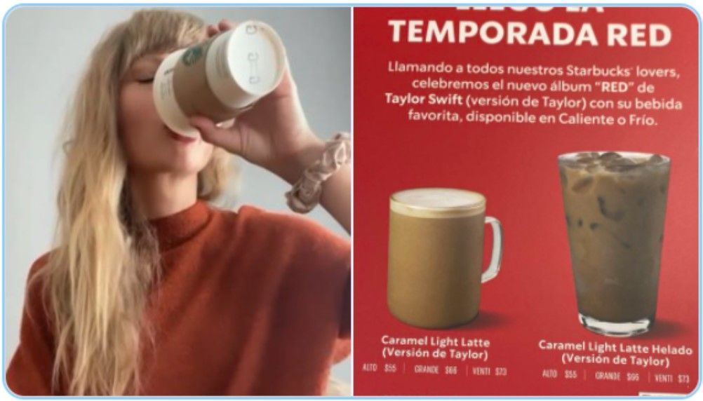 Taylor Swift colabora con Starbucks y crea su propia bebida