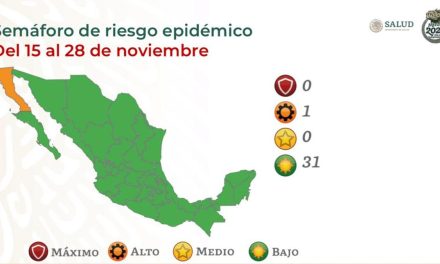 Semáforo covid: casi todo México está en verde, sólo falta Baja California