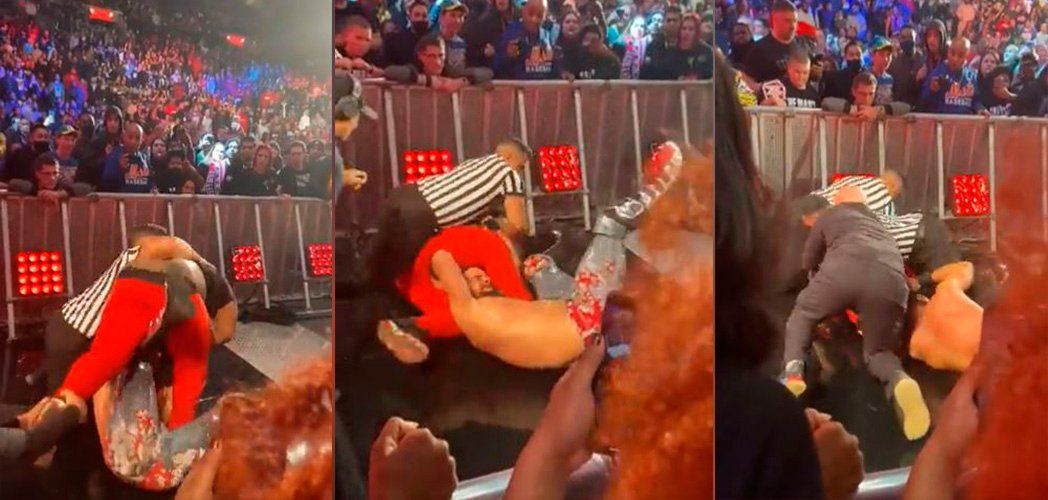 Fanático ataca a estrella de la WWE durante evento en vivo