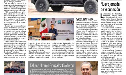 Portada [4 de noviembre de 2021] No hay lugar para criminales: MARS; ‘pulen’ el Águila de Oro, y más…