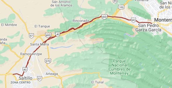 Cierran autopista Saltillo-Monterrey por condiciones del clima