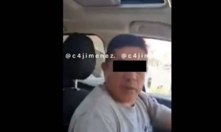 Policía golpea a su esposa que lleva a su hijo enfermo en brazos en CDMX (video)