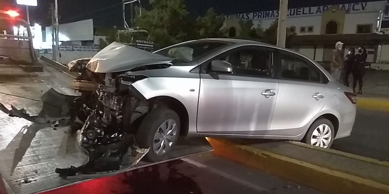 Sufre accidente tras salir de trabajar