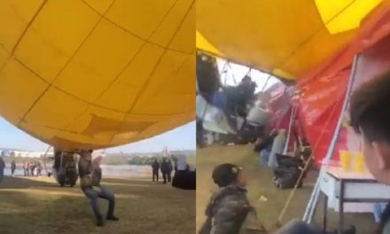 ‘¡Amaaa…los de Coppel!’; Dirigible de Coppel aterroriza en el Festival del Globo