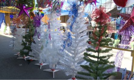 Instalan vendimia de productos navideños en Saltillo