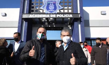 Miguel Riquelme y Manolo Jiménez entregan instalaciones de la nueva Academia de Policía en Saltillo