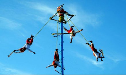 Captan el momento en que volador de Papantla cae de 20 metros de altura en ritual de Día de Muertos (video sensible)