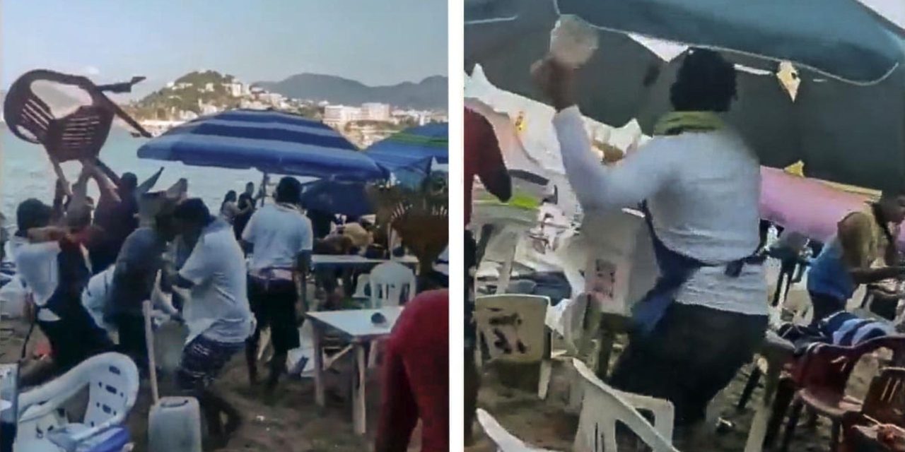 Tres heridos por botellazos y sillazos de turistas en enfrentamiento en Acapulco