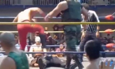 La Parka Negra se queda inmóvil en el ring tras una caída (video)